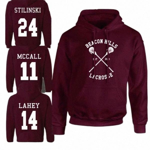 

men's hoodies & sweatshirts teen wolf hoodie men stilinski 24 lahey mccall pullover sweatshirt male print red hooded mens hip hop hoddi, Black