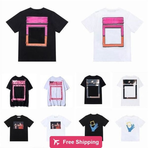 

t shirt brand mens fashion offs t shirts designer classic back arrow melt gradi, White;black