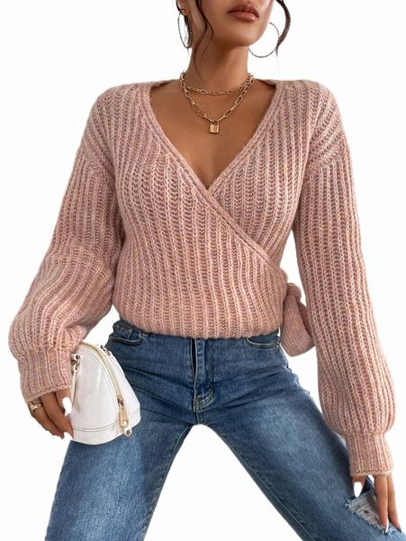 

women's sweaters wrap knot side drop shoulder sweater a4he#, White;black
