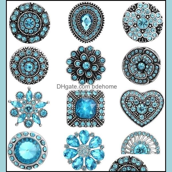 

clasps hooks noosa 18mm rhinestone ginger snap chunks diy buttons necklace bracelet jewelry gift drop delivery 2021 findings component dharw