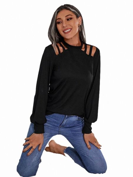 

women's t-shirt cut out keyhole back tee 2022 new 42mk#, White