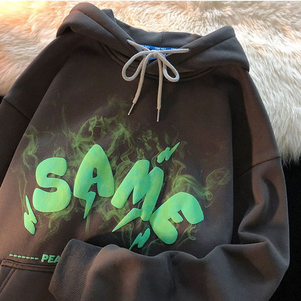 

women's hoodie sweatshirt hooded angel ears vintage letters ladies print long sleeve harajuku hoodie pullover 220827, Black