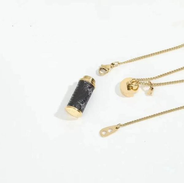 

perfume bottle presbyopia necklace designer jewelry necklaces gold chain luxury heart for mens womens bijoux, Silver