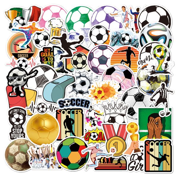 

50pcs football sticker for water bottle lapskateboard motorcycle waterproof decals