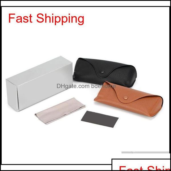 

sunglasses cases bags wholesale waterproof box for sun glasses case black brown soft retro leather cleaning cloth eyewear drop delive dhft0