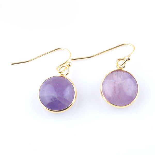 

natural stone cabochon earrings pink crystal lapis dangle earring reiki eardrop women wedding jewelry bo900, Silver