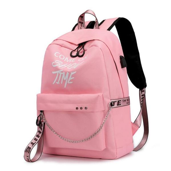 

hip hop ladies backpack off fashion white women large capacity student bag casual travel backpacks184h