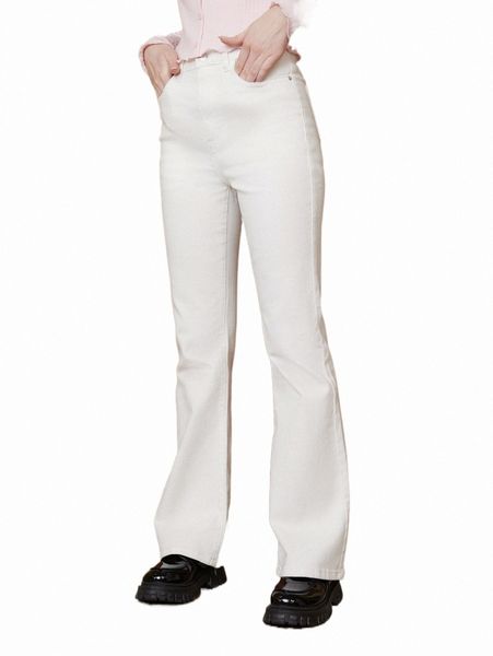 

women's jeans romwe kawaii solid flare leg jeans z6tf#, Blue