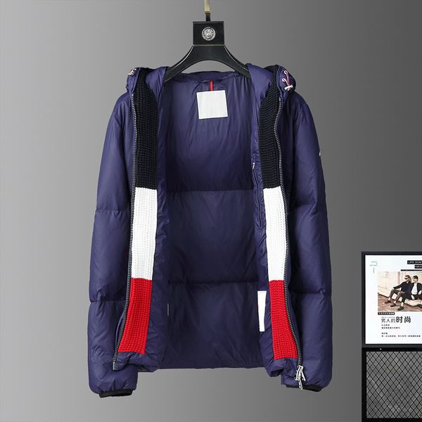 

designer men's down winter hooded jackets men women parkas windproof warmth fashion coats warm zipper thick 608, Black