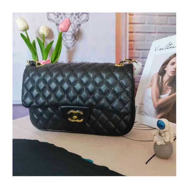 

designer channel bag tote handbag new europe and america womens luxurious caviar one shoulder messenger fashion retro leather even bag