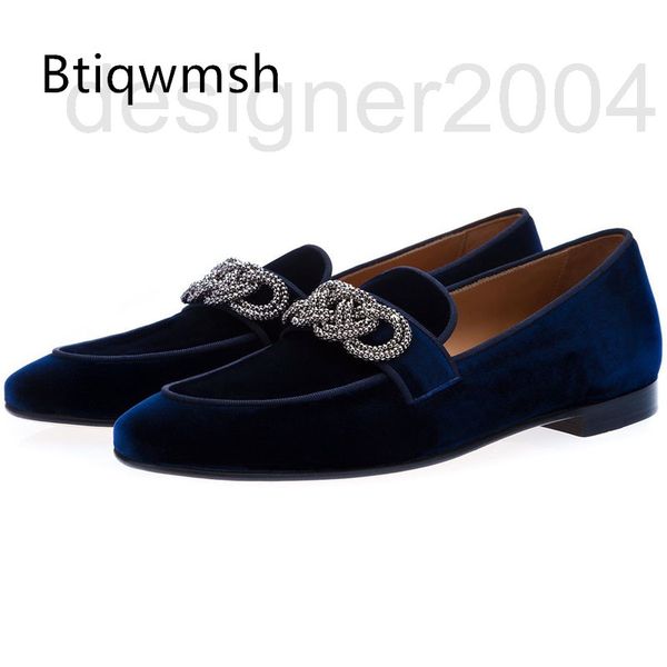 

dress shoes designer luxury handmade velvet shoes men's toe round ring rope decoration flat men fashion moccasins ahl6, Black