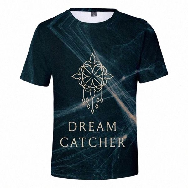 

men's t-shirts men/women t shirt kpop moon dreamcatcher 3d harajuku short sleeve tshirts casual streetwear clothes j1mc#, White;black