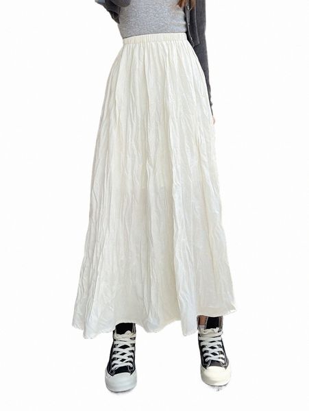 

skirts dazy solid high waist wrinkled skirt 2022 new t76l#, Black