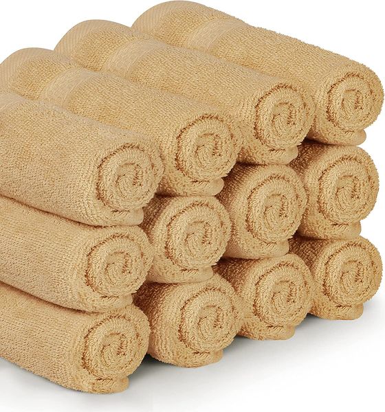 

nobemall towel premium washcloths set 12 inches 600 gsm 100% cotton 12-pack