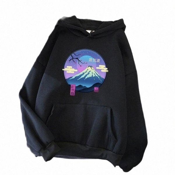 

men's hoodies & sweatshirts spring autumn oversize hoodie mens harajuku style black printed anime sweatshirt men and women cotton size