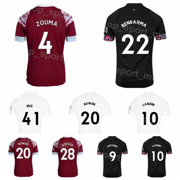 

22-23 fc club soccer 20 jarrod bowen jerseys 28 tomas soucek 22 said benrahma 8 pablo fornals 7 gianluca scamacca 1 lukasz fabianski footbal, Black;yellow