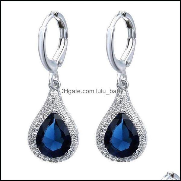 

dangle chandelier luxury brincos long earring earrings water drop type for women fashion jewelry delivery 2021 lulubaby dh7lj, Silver