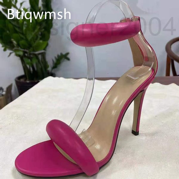 

sandals designer pink chic design gladiator sandals woman open toe belt double ankle real leather strap high heels pumps lady party shoes in, Black