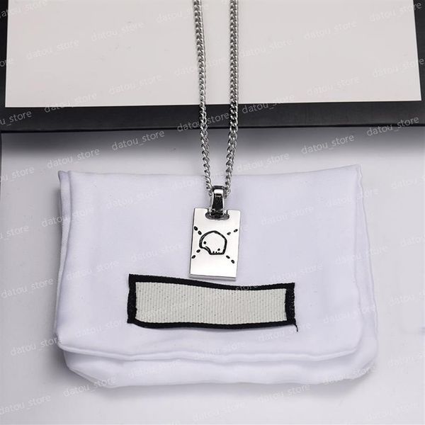 

men luxury designer jewelry womens designers necklace skull pattern chains pendent mens ghost necklaces party accessories silver n325e