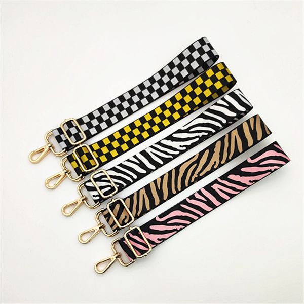 

o bag diy bag strap for women shoulder hanger colored belt bags accessories adjustable rainbow handbag straps 130cm, Black