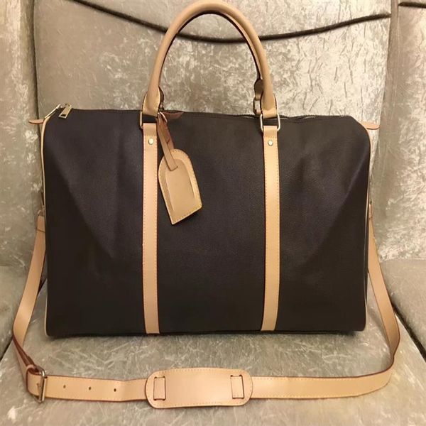 

2021 men duffle bag women travel bags handbag luggage travel bag mens pu leather handbags large cross body bag totes 55cm281z