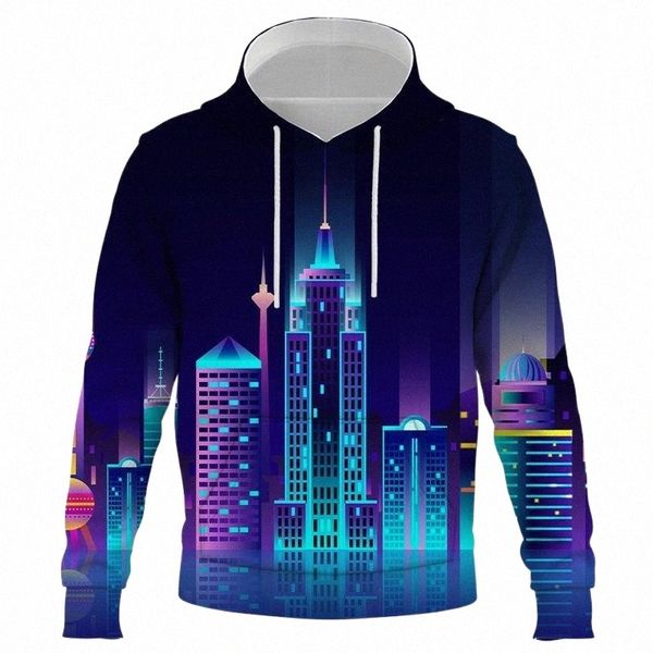 

men's hoodies & sweatshirts 2021 spring night view men 3d print funny outdoor casual sweatshirt hoodie fashion oversized hoody j6ko#, Black