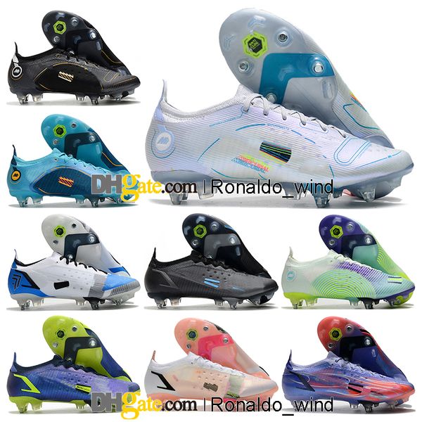 

gift bag mens high football boots ronaldo cr7 mercurial vapores xiv elite sg firm ground cleats neymar acc superfly 14 soccer shoes outdoor, Black