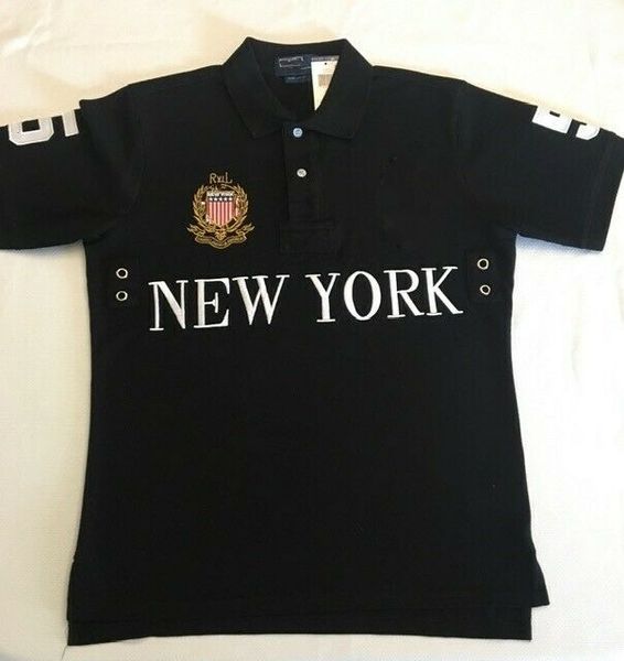 

wholesale 2110 summer new polos shirts european and american men's short sleeves casual colorblock cotton large size embroidered fashio, White;black