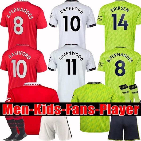 

fans player sancho manchester soccer jerseys united pogba rashford 22 23 greenwood man canavi 2022 2023 varane shaw casemiro utd football sh, Black;yellow