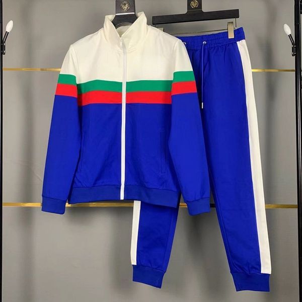 

luxury men tracksuit v designer jacket pants embroidered zip jackets sweatpants sport suit 88, Gray