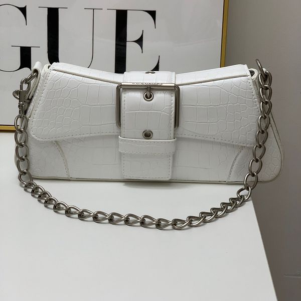 

alligator shoulder bag b womens bags designer bag crossbody solid color lindsay handbags leather trapezoid purse buckle zipper pocket remova