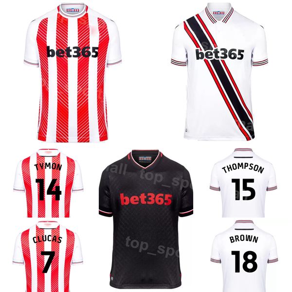 

2022-23 stoke city soccer jersey set 9 brown 8 baker 1 bursik 32 taylor 16 wilmot 11 gayle 18 smallbone 7 clucas 10 campbell 14 tymon footba, Black;yellow