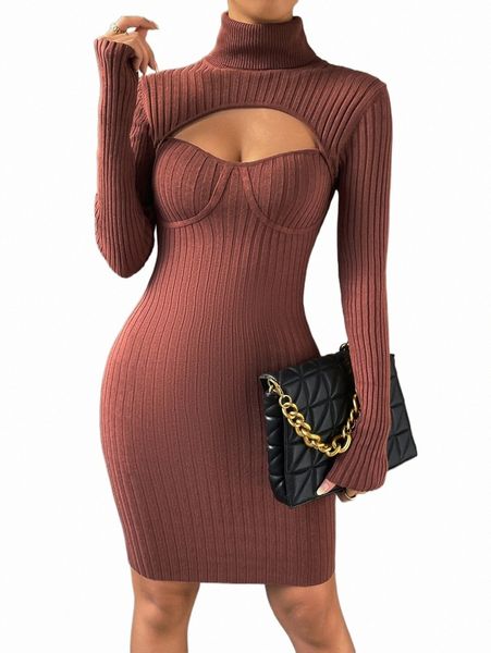 

women's sweaters turtleneck cut out sweater dress a3iv#, White;black