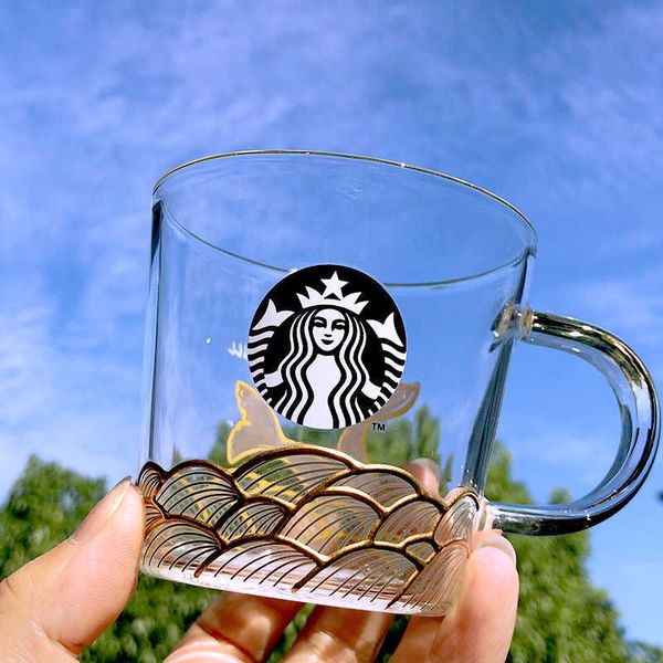 

starbucks mug 240ml goddess phnom penh fishtail scales glass coffee cup