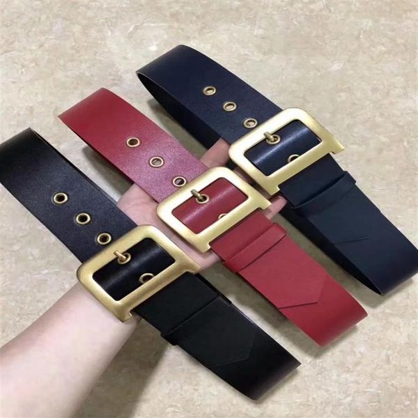 

2020 new 5cm width brand buckle belt luxury belt real leather women belts designer belt for women business belts designer brand belts251i, Black;brown