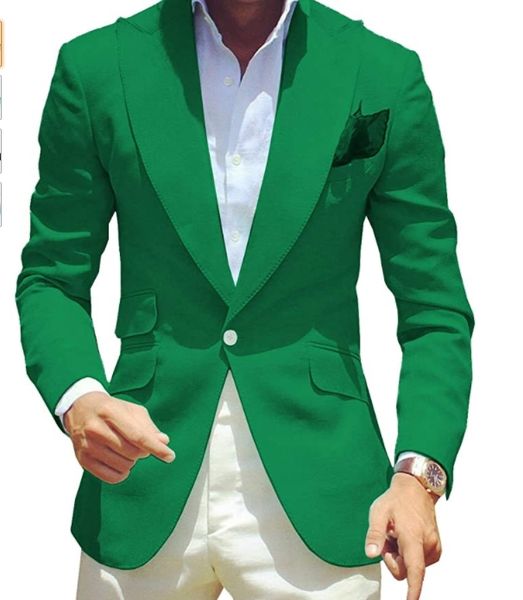 

green groom tuxedos men wedding dress peak lapel men blazer prom dinner/darty suit, Black;gray