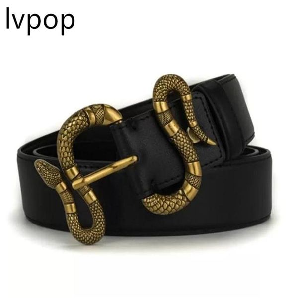 

luxury designer narrow belt buckle leather womens mens pearl snake belts buckle interlocking smooth double golden rhinestones cowh262a249b, Black;brown