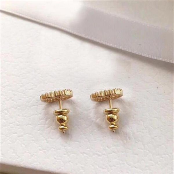 

with box fashion stud brand have stamps pearl designer earrings for lady women party wedding lovers gift engagement luxury jewelry328b, Golden;silver