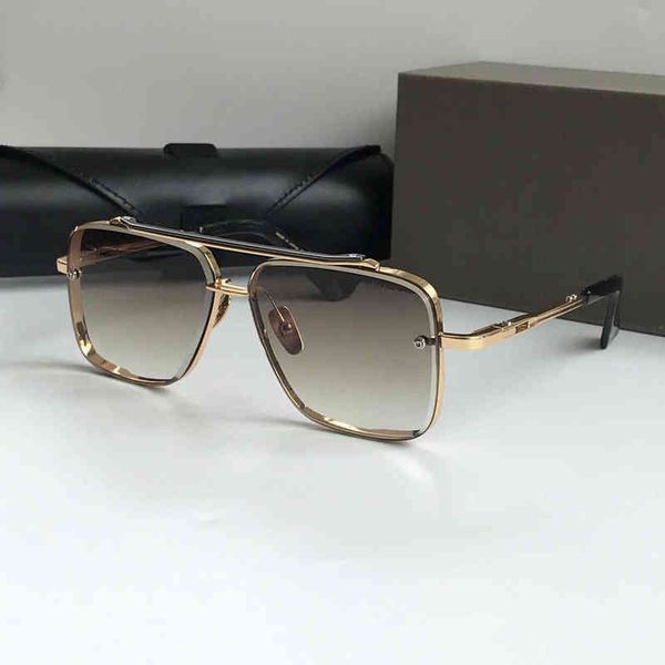 

new selling sunglasses diita mach-6 sunglasses women sport style metal gold plated frame and original, White;black
