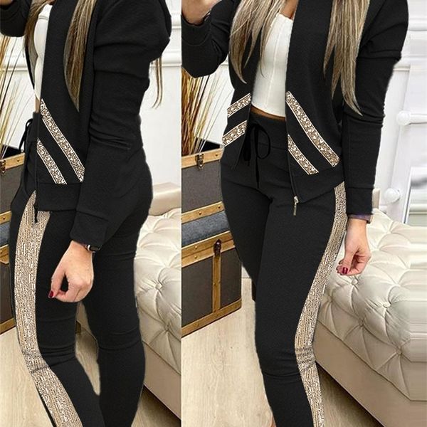 

womens two piece pants spring autumn women 2 piece set outfits womens tracksuit zipper and pants casual sport suit winter 2 piece woman clot, White
