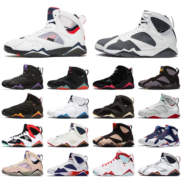 

black patent 7s basketball shoes 7 men bordeaux flint hare barcelona nights french blue raptors black field purple tinker alternate sneakers, White;red
