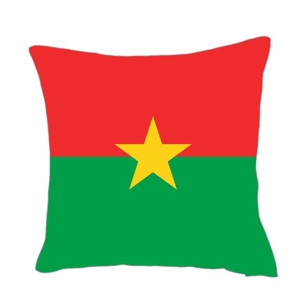 

burkina faso flag throwpillow cover factory supply good price polyester satin pillow cover