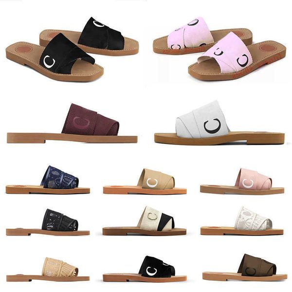 

womens woody sandals designer flat mule slipper slides canvas black pink beige sail foam rubber white bordeaux lace lettering fabric women
