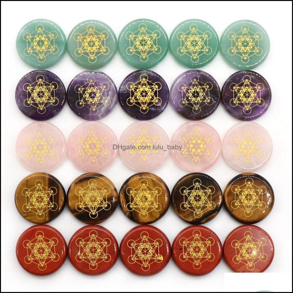 

loose gemstones chakra disc gemstone metatron cube hand made craved palm worry thumb stone therapy geometry healing coin reiknut ener dhq2a, Black