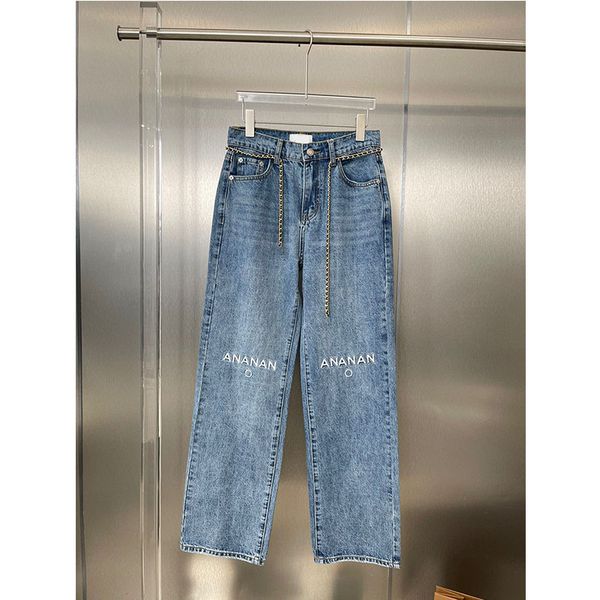

women's fashion hollow out jeans fashion high waist loose denim pants women washed pockets trousers casual wear, Blue