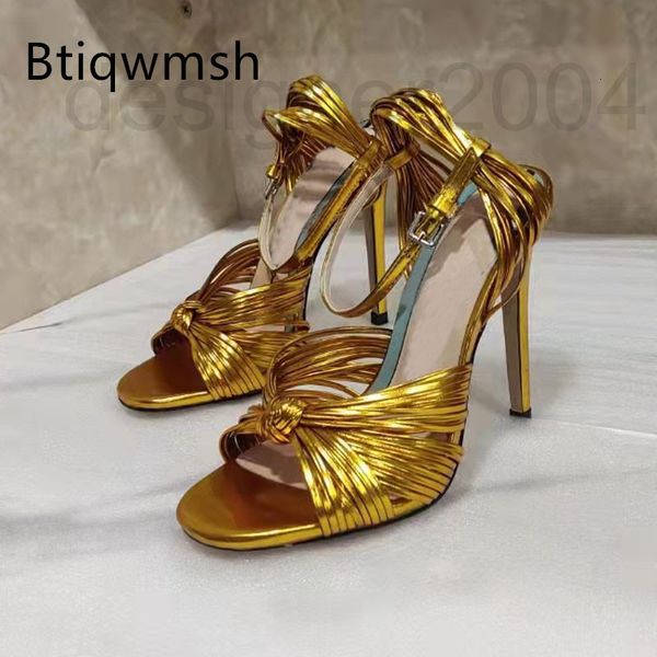 

sandals designer gladiator sandals gold woman open toe pink green narrow band high heels lady shoes party yu5u, Black