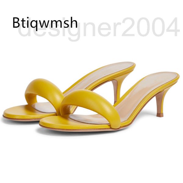 

sandals designer gladiator sandals soft leather gold female open toe yellow red brown kitty heels shoes woman mules slippers q7ts, Black