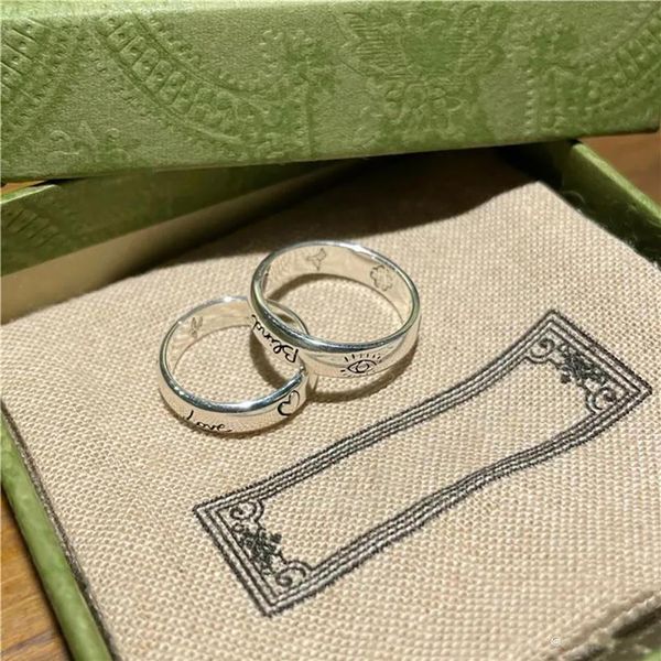 

designer ring luxury fashion charm rings men's and women's temperament couple ring jewelry gift248m, Silver