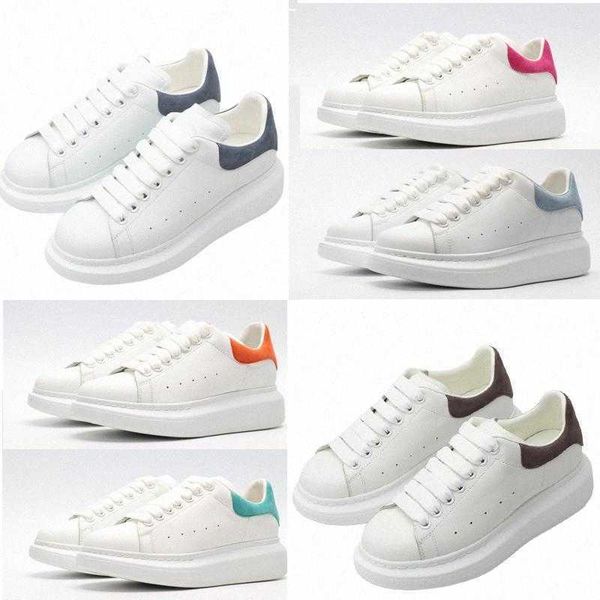 

2022 designer logo oversized casual shoes white black leather luxury velvet suede womens espadrilles trainers mens women flats lace up platf