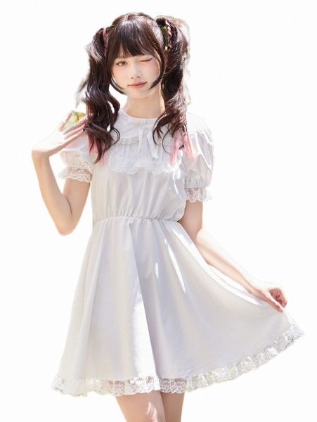 

casual dresses romwe kawaii solid contrast lace dress r0z7#, Black;gray